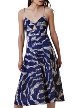 Banana Republic cotton cut out sleeveless a-line dress size 8 like new condition